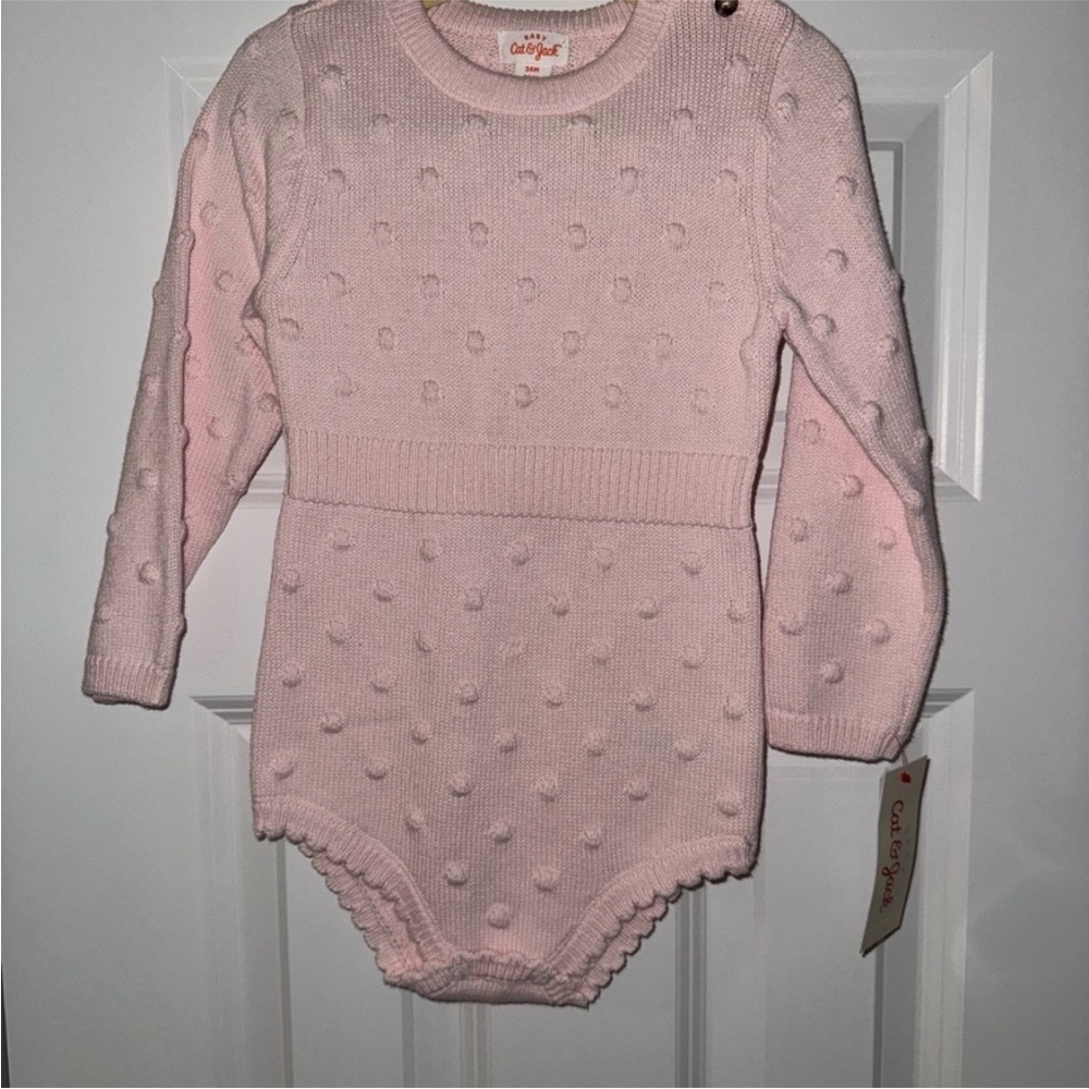 Pink sweater romper size 24 months